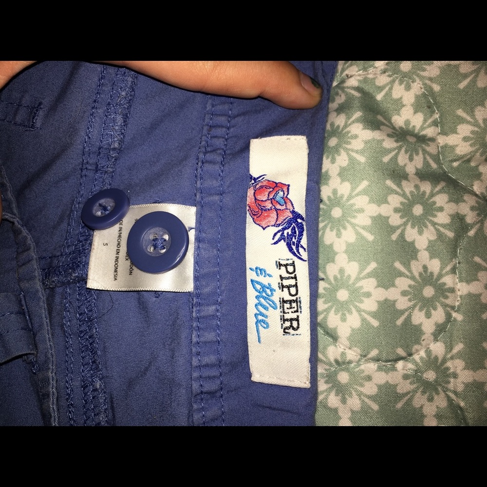 Blue shorty shorts
